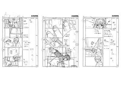 The first sequence to show Arata playing Karuta. The actual cuts in the animation are much shorter than indicated on the storyboard. Koji Oya has done the key animation for this scene, which also serves as animation director for episode 5.